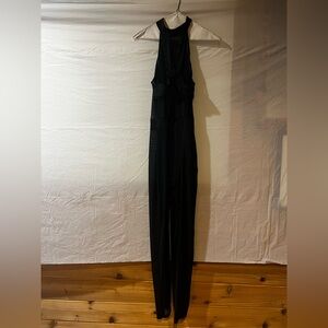 Fashion Nova Black Mesh Jumpsuit Medium